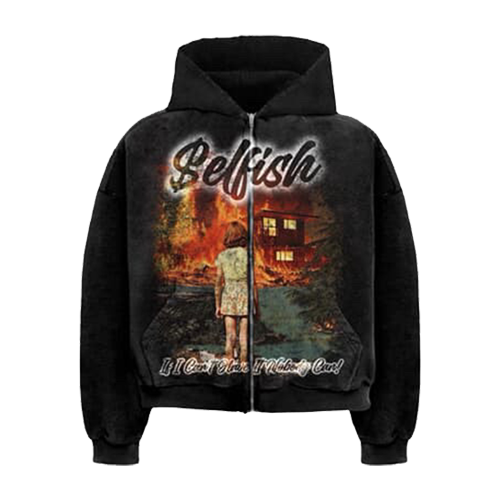 BLACK SELFISH HOODIE